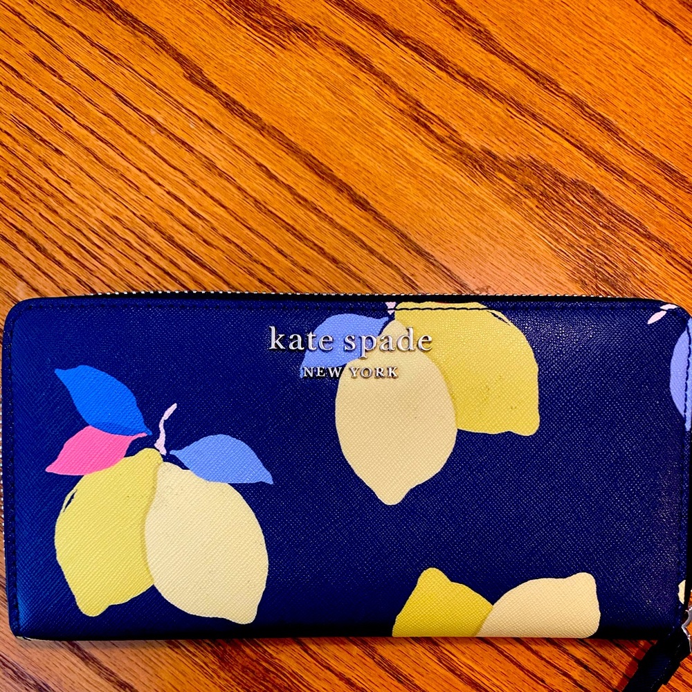 Kate Spade large Lemon Zest Continental wallet.